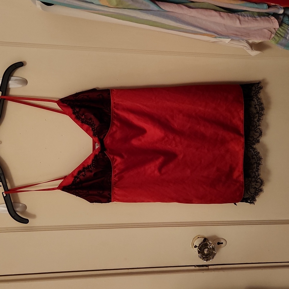 Victoria's Secret red lace slip